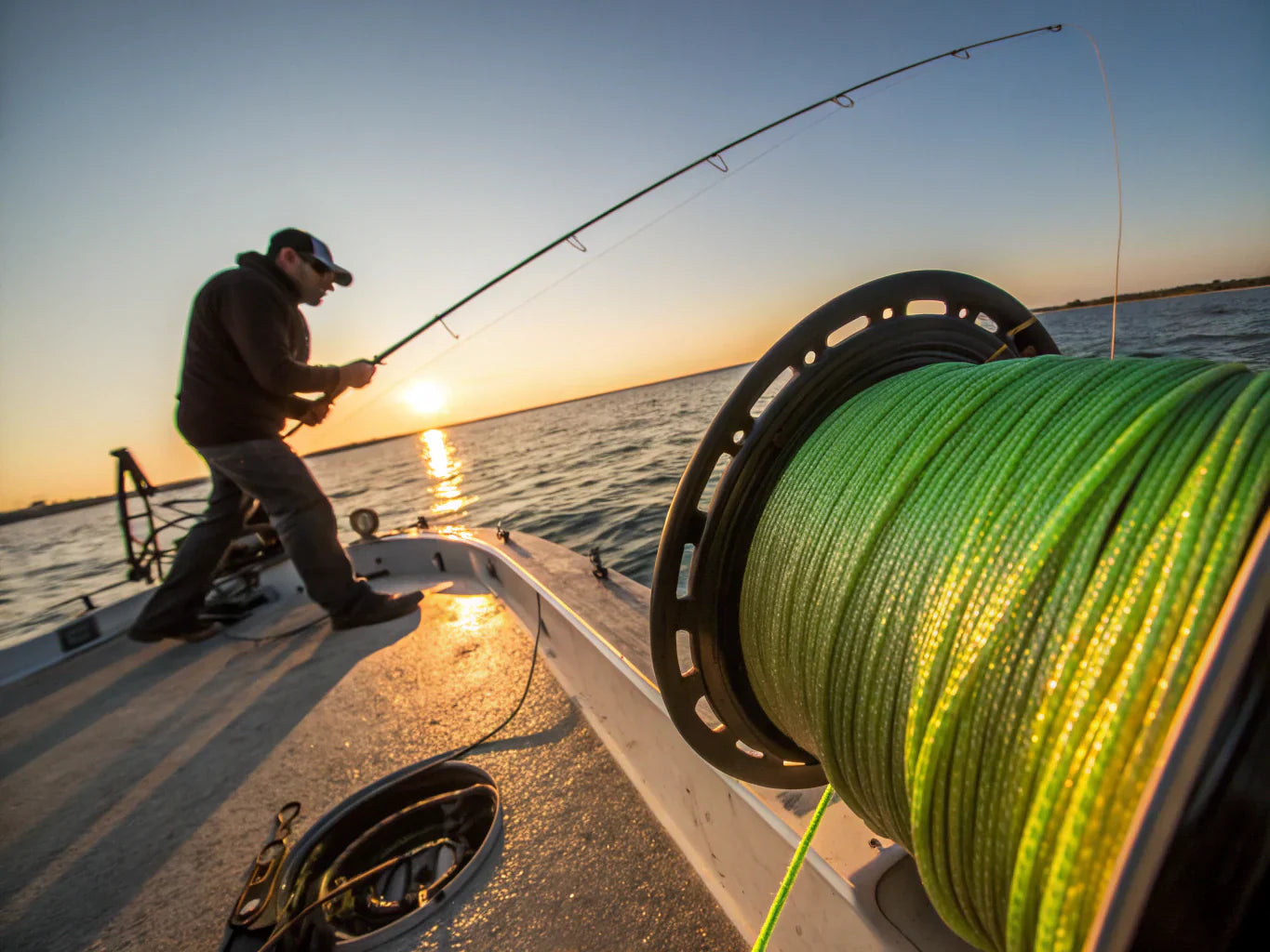 high strength green braided fishing line