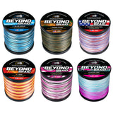 Beyond Braid 4X Strand Braid in six colors: Blue Wave, Moss Camo, Patriot Edition, Lava, Pink Python, Miami Vibe