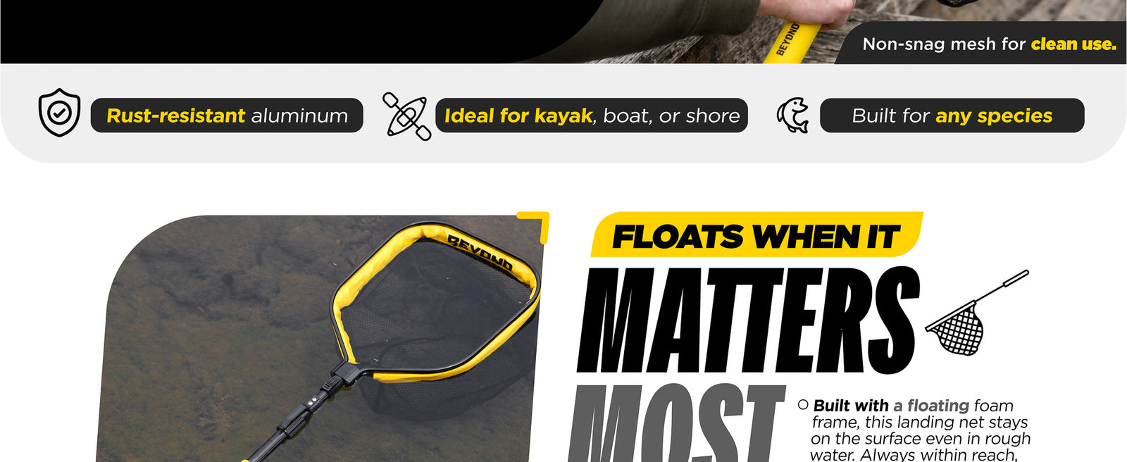 Beyond Braid Floating Fishing Net
