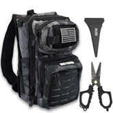 Beyond Braid Ultimate Fishing Bundle – Black Oynx Tackle Backpack and 6.5" Black Pro Fishing Shears for Serious Anglers