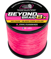 Pink Punisher 8X No Fade braided fishing line spool