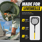 Beyond Fishing Carbon Fiber Bait Net, Speed Scoop Minnow Dip Net, Livewell