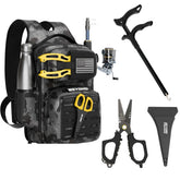 Beyond Fishing Voyager Bundle - Tackle Backpack, Hook Remover & Titanium Line Shears (Black)