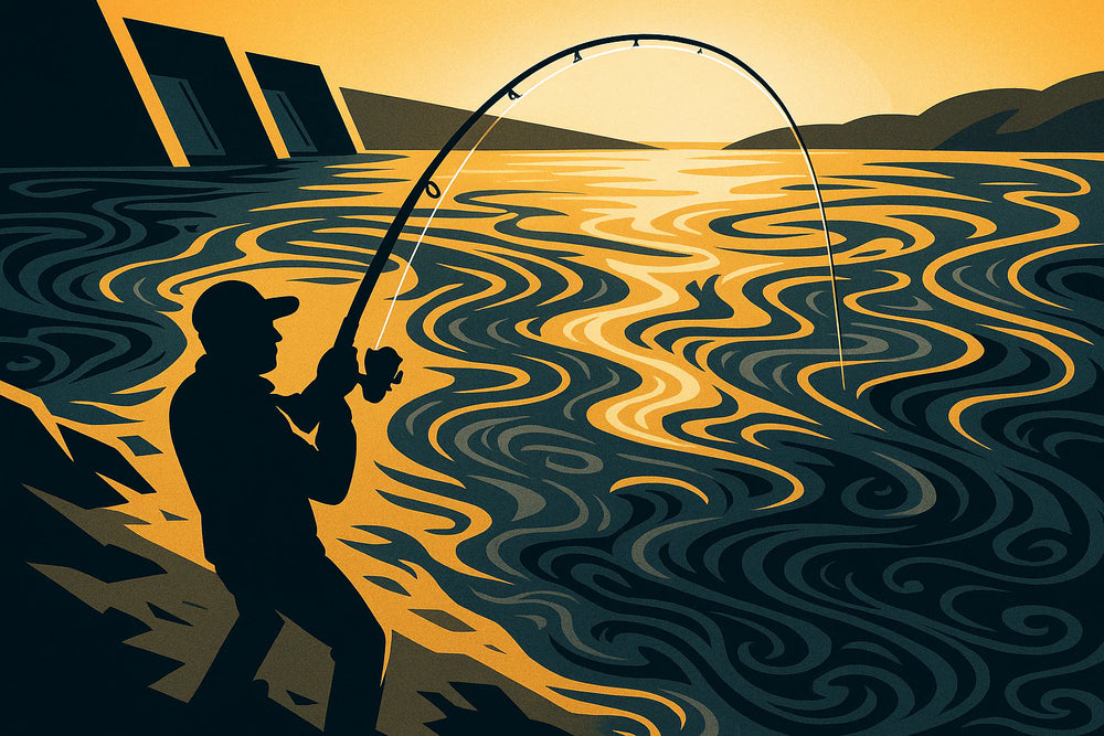 fishing in dam