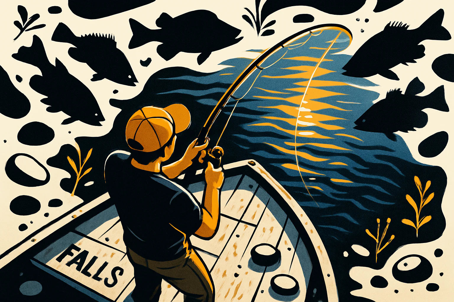 fishing at falls lake