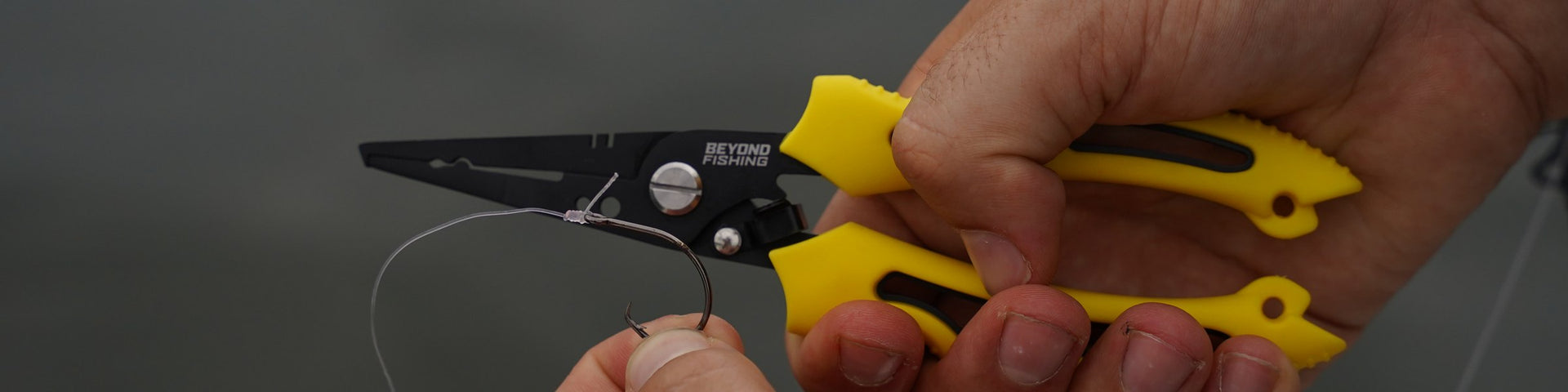 Beyond Braid pliers rigging a hook