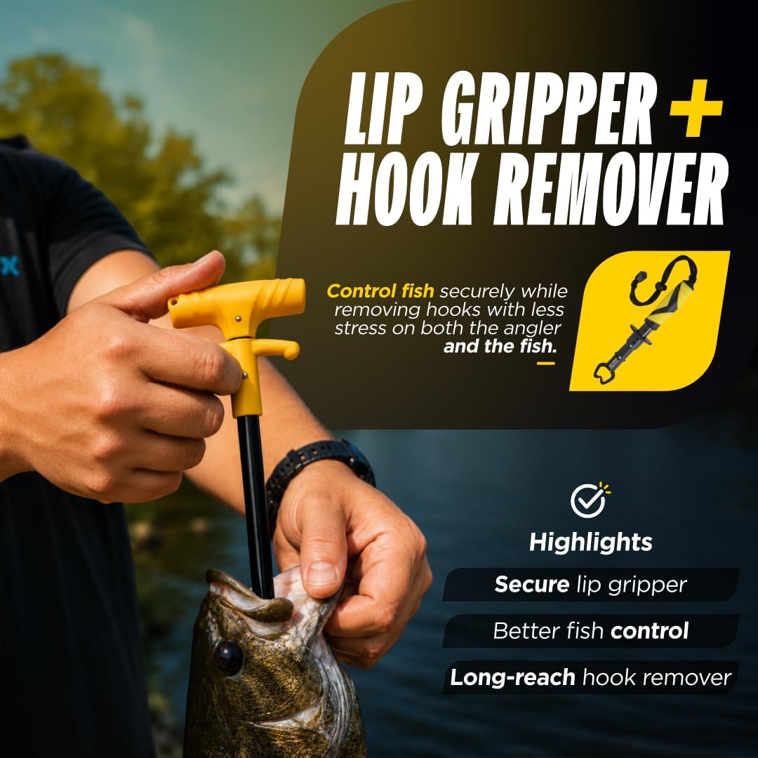 Beyond Braid Fishing 5-Piece Fishing Tool Kit - Pliers, Fillet Knife, Hook Remover, Lip Gripper, and Braid Scissors
