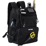 Beyond Fishing Tackle Backpack with Rod Holders, 40L Water-Resistant Canvas, MOLLE System & Plier Slot – With or Without 3600 Tackle Boxes, Black or Tan