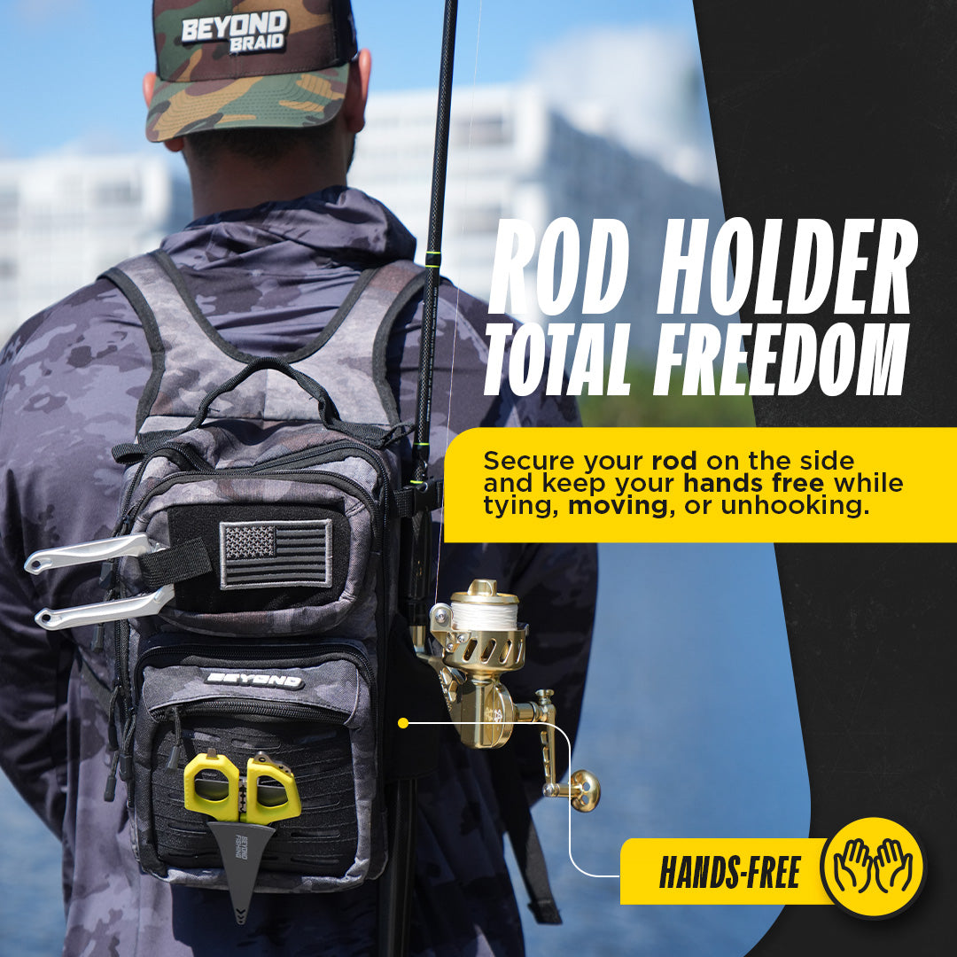 Beyond Braid Ultimate Fishing Bundle – Black Oynx Tackle Backpack and 6.5&quot; Black Pro Fishing Shears for Serious Anglers