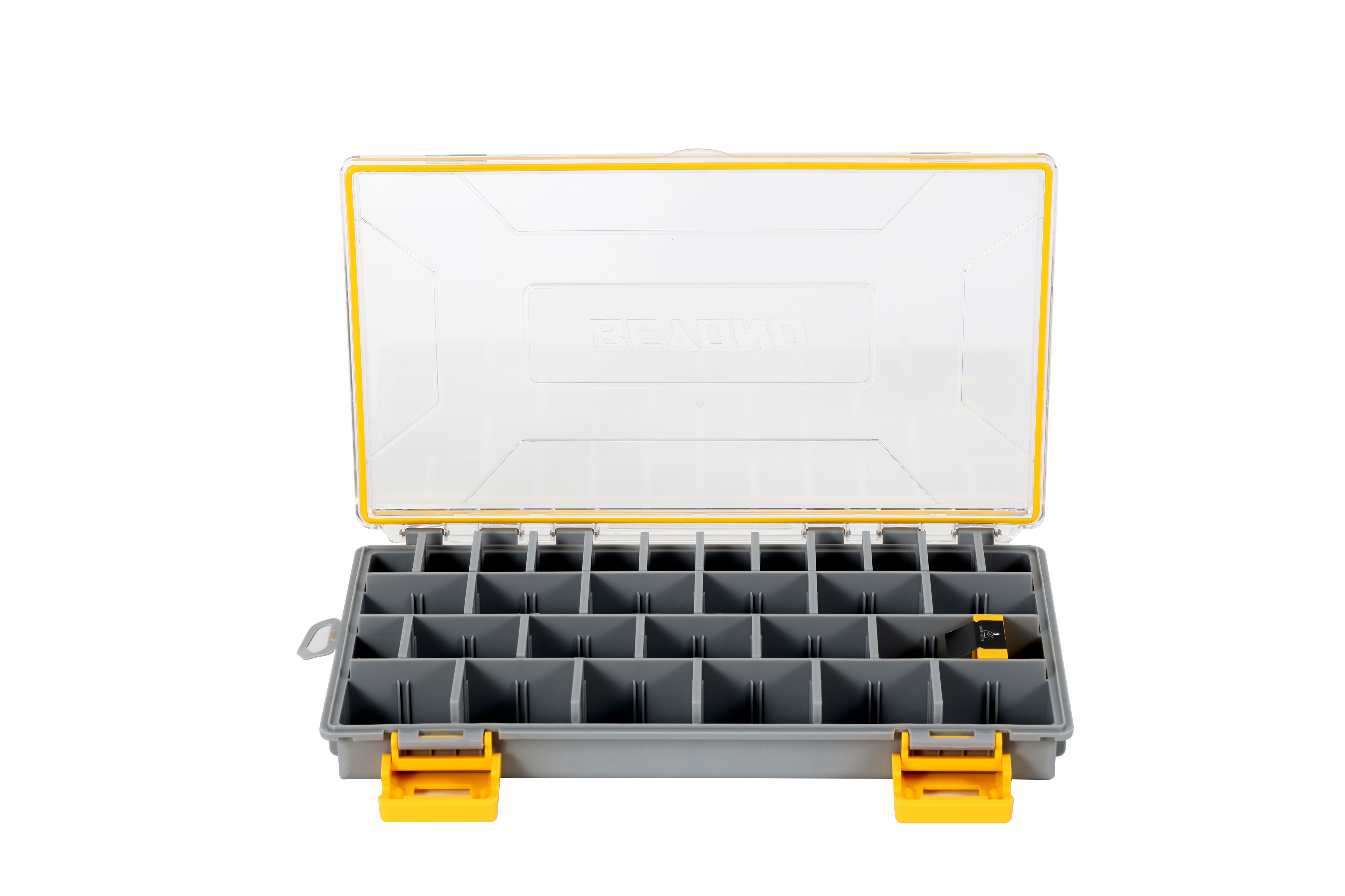 Beyond Fishing DryLock Waterproof Tackle Box, Watertight 3600 & 3700 Tackle Trays with Dual-Latch Seal, Adjustable Removable Dividers & Anti-Rust Desiccant, Lure & Terminal Tackle Organizer