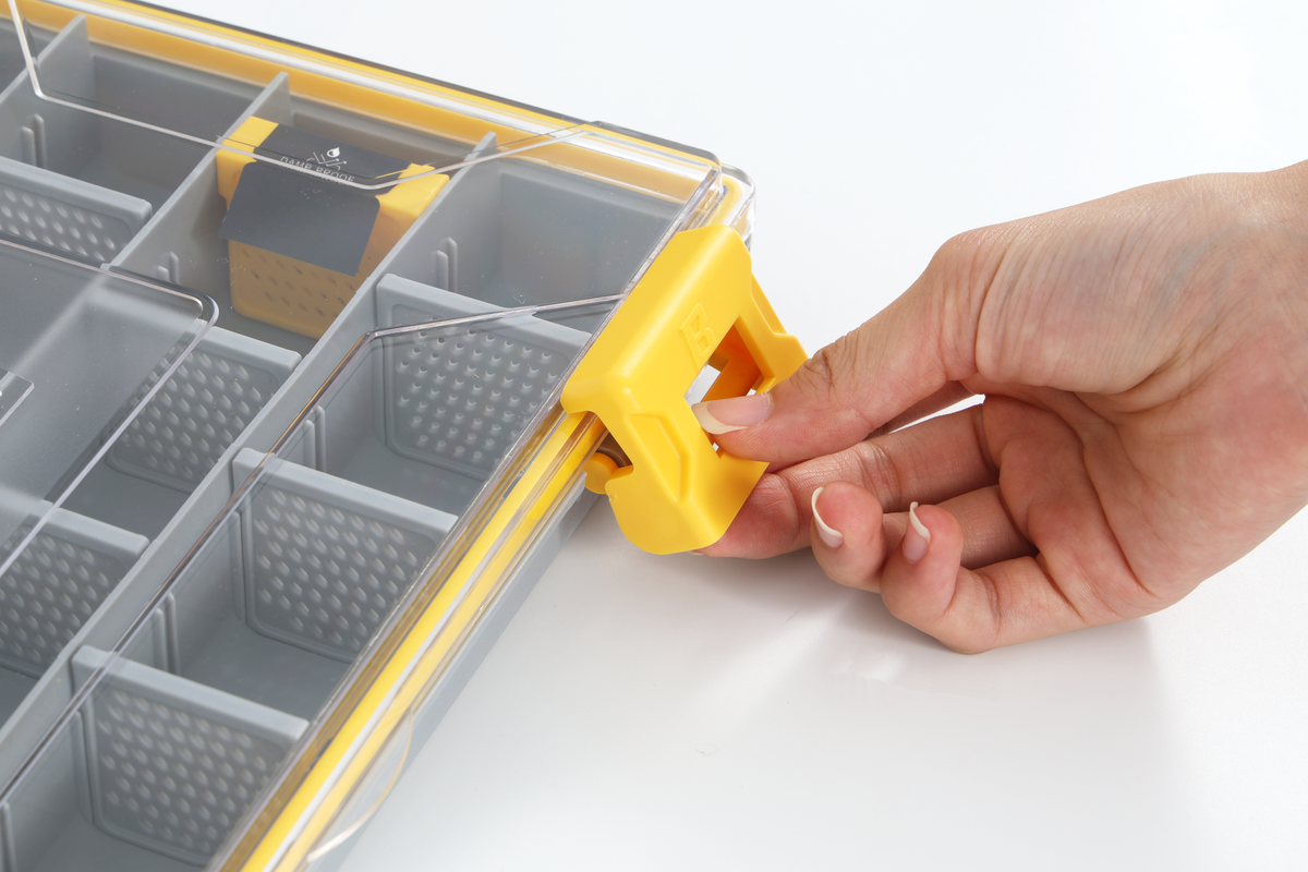 Beyond Fishing DryLock Waterproof Tackle Box, Watertight 3600 &amp; 3700 Tackle Trays with Dual-Latch Seal, Adjustable Removable Dividers &amp; Anti-Rust Desiccant, Lure &amp; Terminal Tackle Organizer