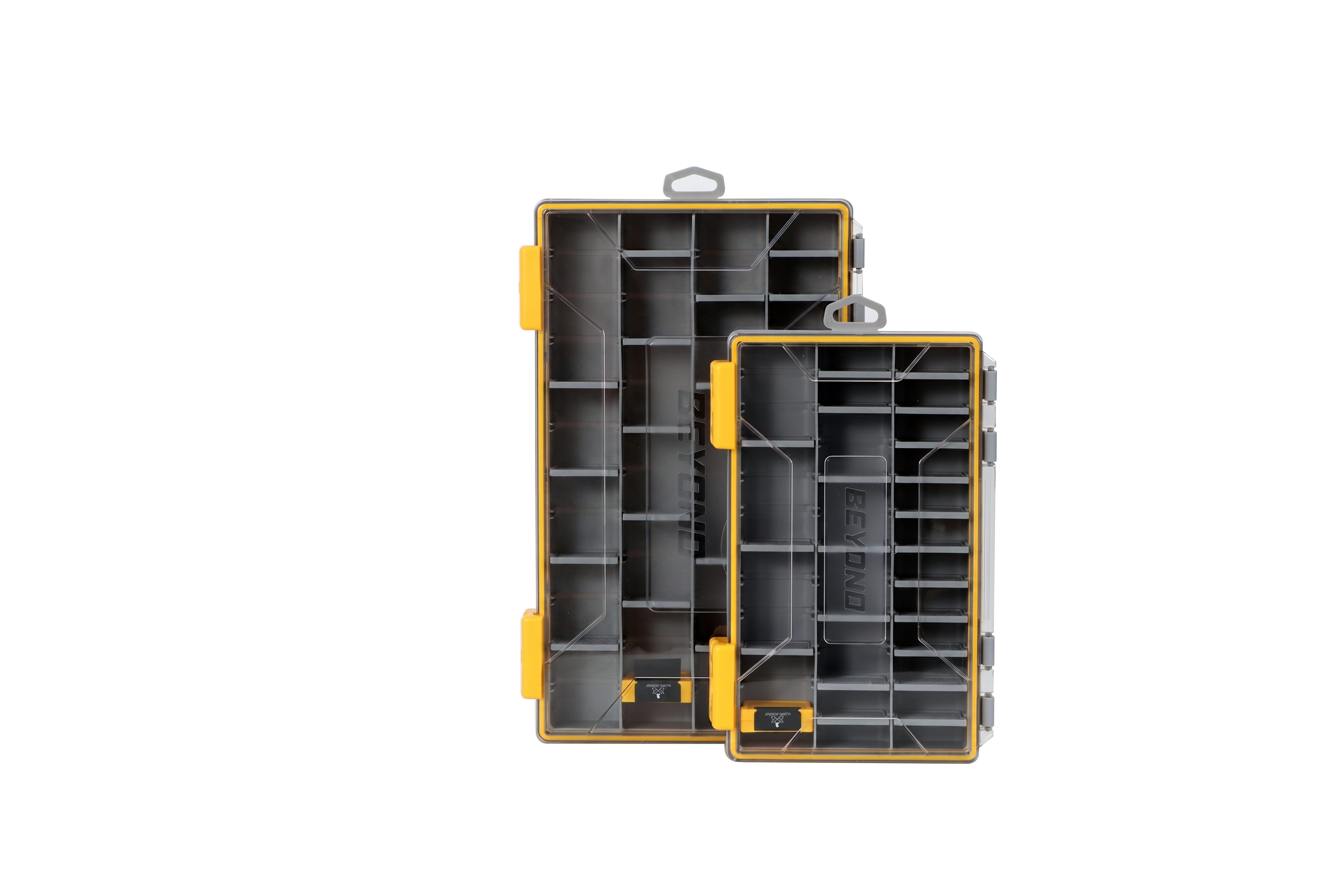 Beyond Fishing DryLock Waterproof Tackle Box, Watertight 3600 & 3700 Tackle Trays with Dual-Latch Seal, Adjustable Removable Dividers & Anti-Rust Desiccant, Lure & Terminal Tackle Organizer