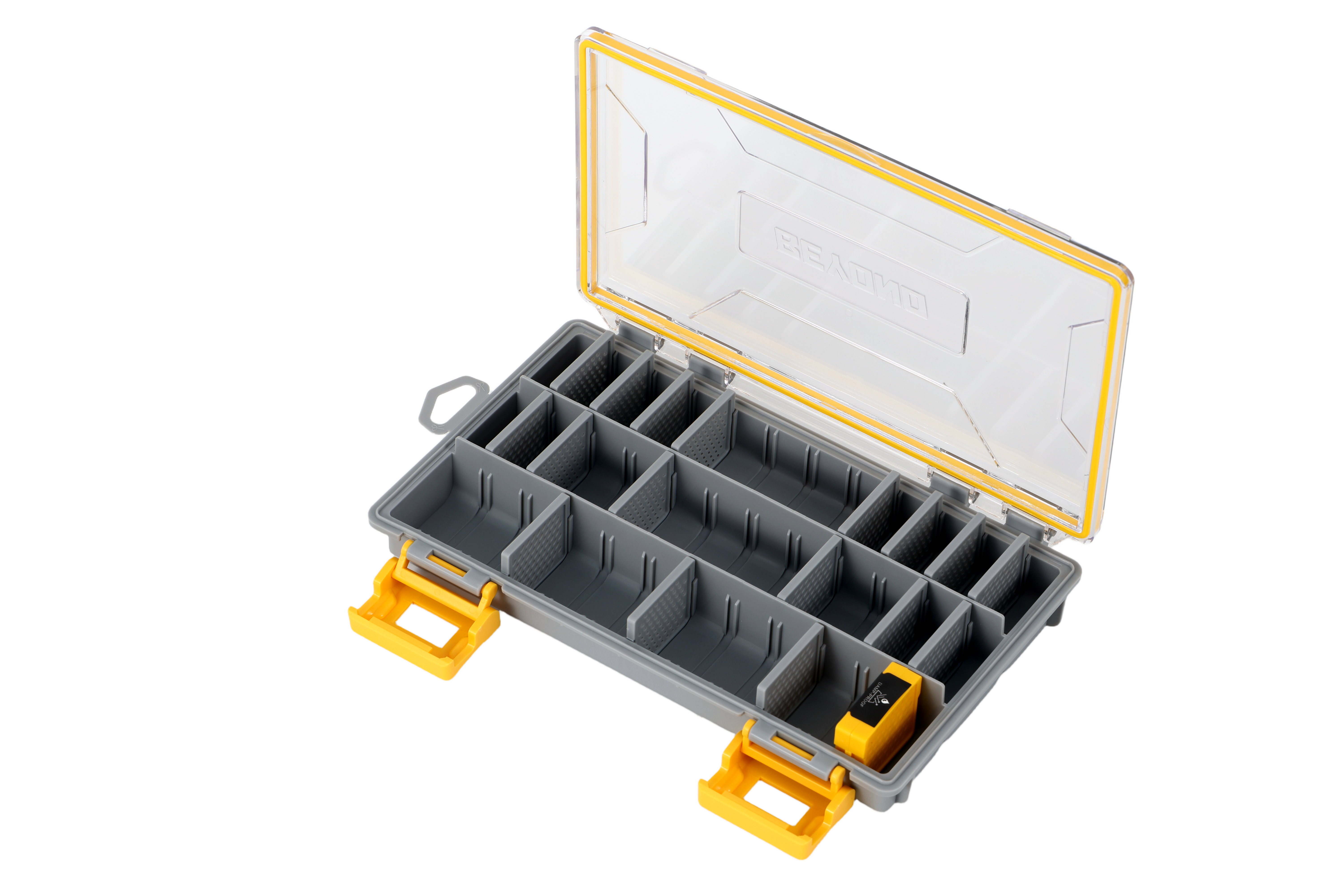 Beyond Fishing DryLock Waterproof Tackle Box, Watertight 3600 & 3700 Tackle Trays with Dual-Latch Seal, Adjustable Removable Dividers & Anti-Rust Desiccant, Lure & Terminal Tackle Organizer