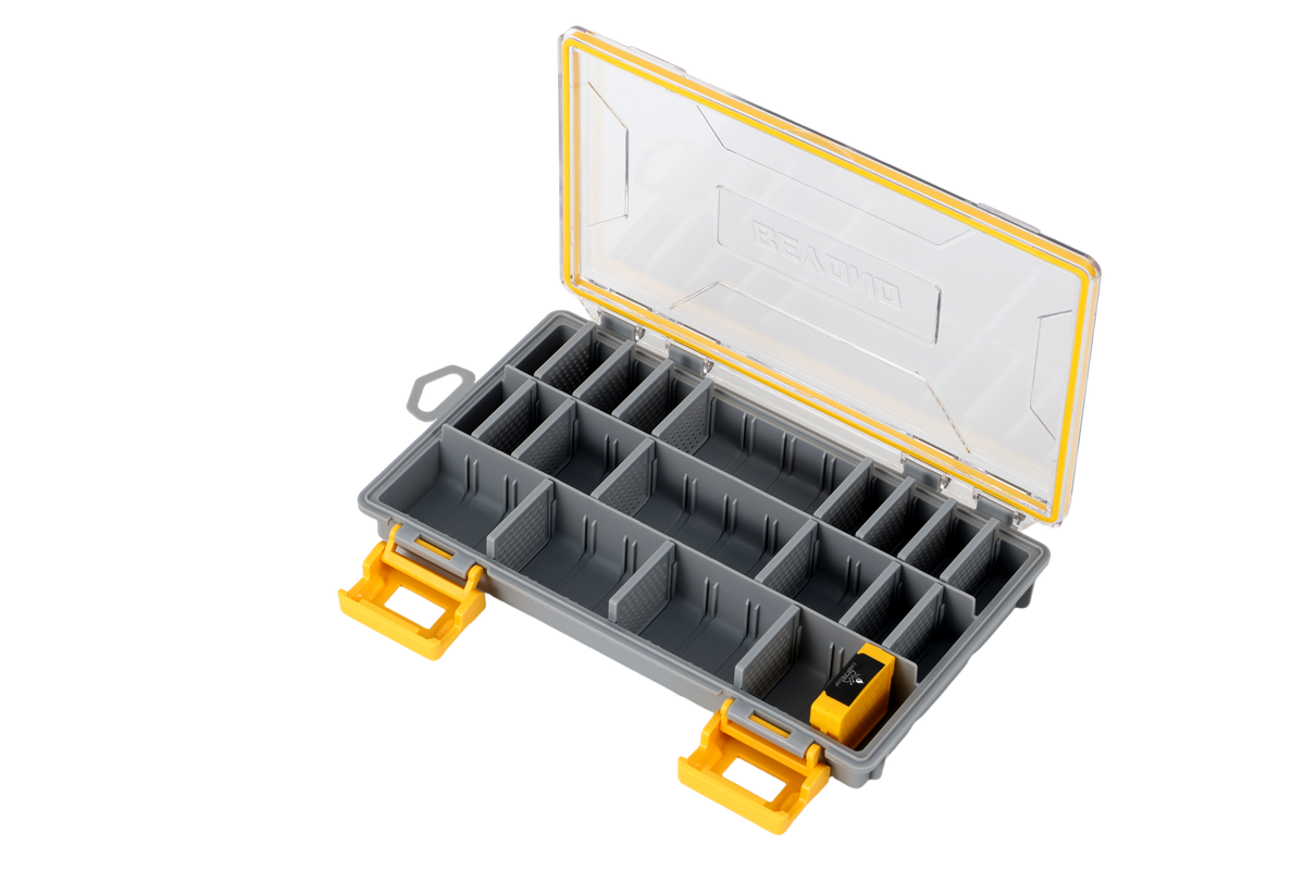 Beyond Fishing DryLock Waterproof Tackle Box, Watertight 3600 &amp; 3700 Tackle Trays with Dual-Latch Seal, Adjustable Removable Dividers &amp; Anti-Rust Desiccant, Lure &amp; Terminal Tackle Organizer