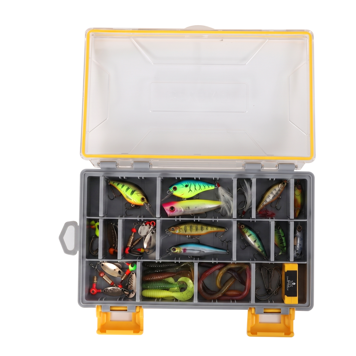 Beyond Fishing DryLock Waterproof Tackle Box, Watertight 3600 &amp; 3700 Tackle Trays with Dual-Latch Seal, Adjustable Removable Dividers &amp; Anti-Rust Desiccant, Lure &amp; Terminal Tackle Organizer