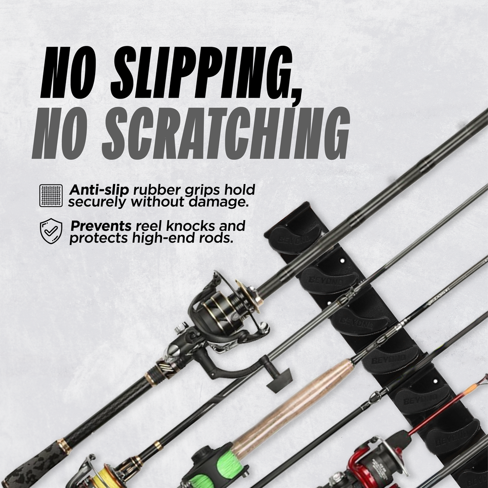 extend rear grip fishing pole Beyond GripLock Vertical Fishing Rod Rack 1-Pack Color:Kitty Kat Designed by Brian Latimer All Saltwater Fishing Reels custom men gift
