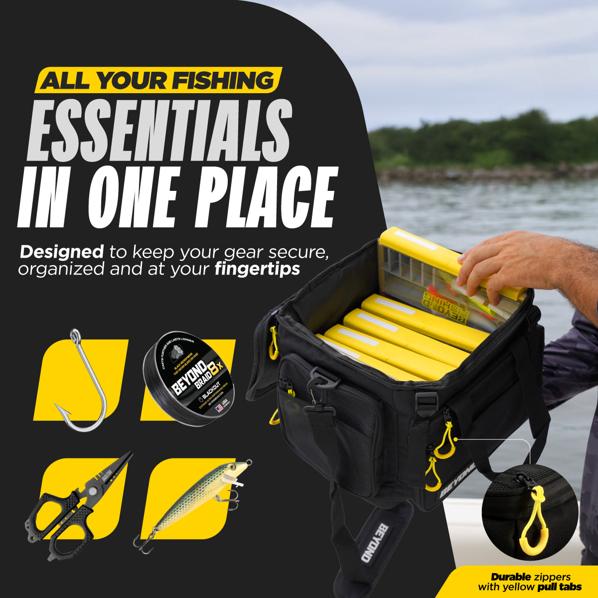 Beyond Fishing Hauler Tackle Bags -Available in Medium, Large, and Extra-Large Medium Beyond Fishing Hauler Tackle Bags -Available in Medium, Large, and Extra-Large Medium