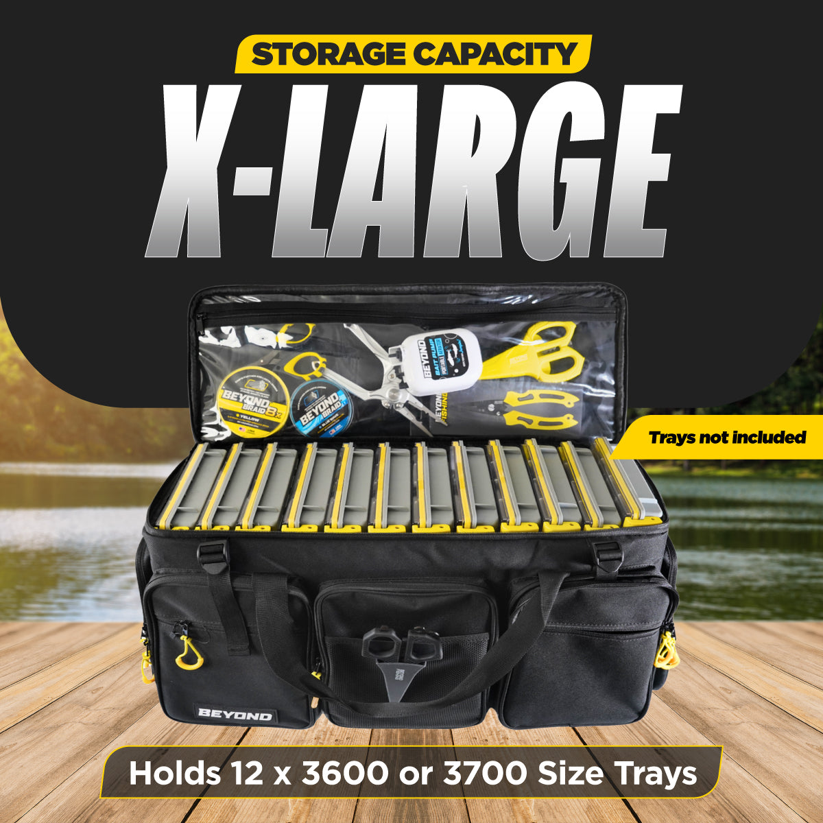backpack tackle box with trays VEXAN Fishing w/Removable LED Light to bag for fishing trips Selco Fishing Tackle Backpack -