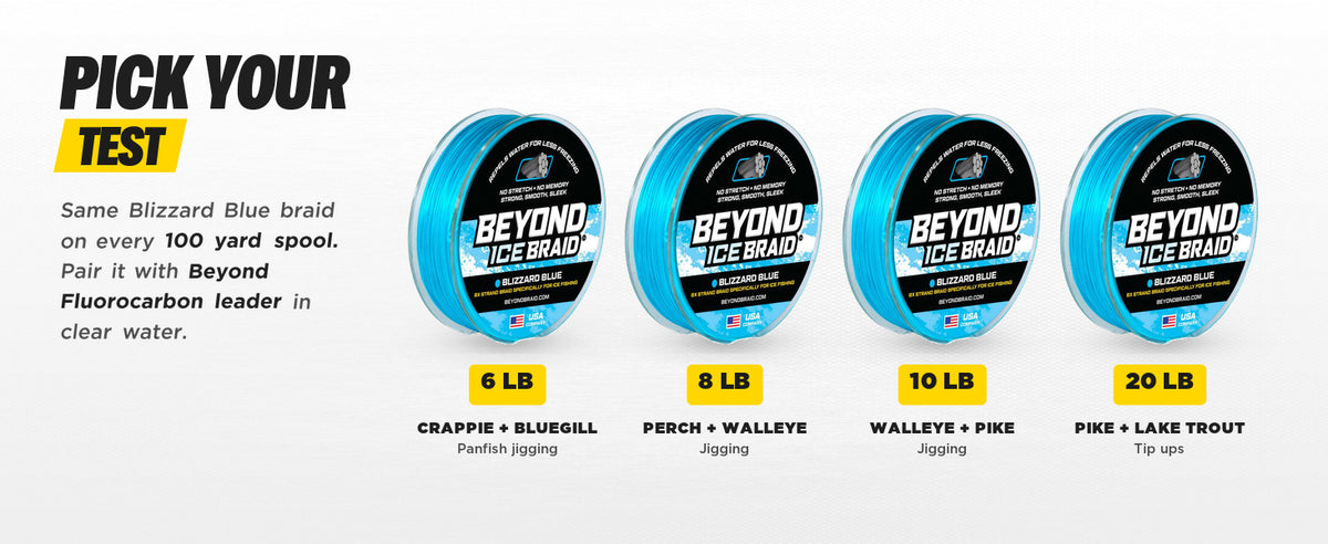 Beyond ICE Braid 100 Yard Spool - Blizzard Blue
