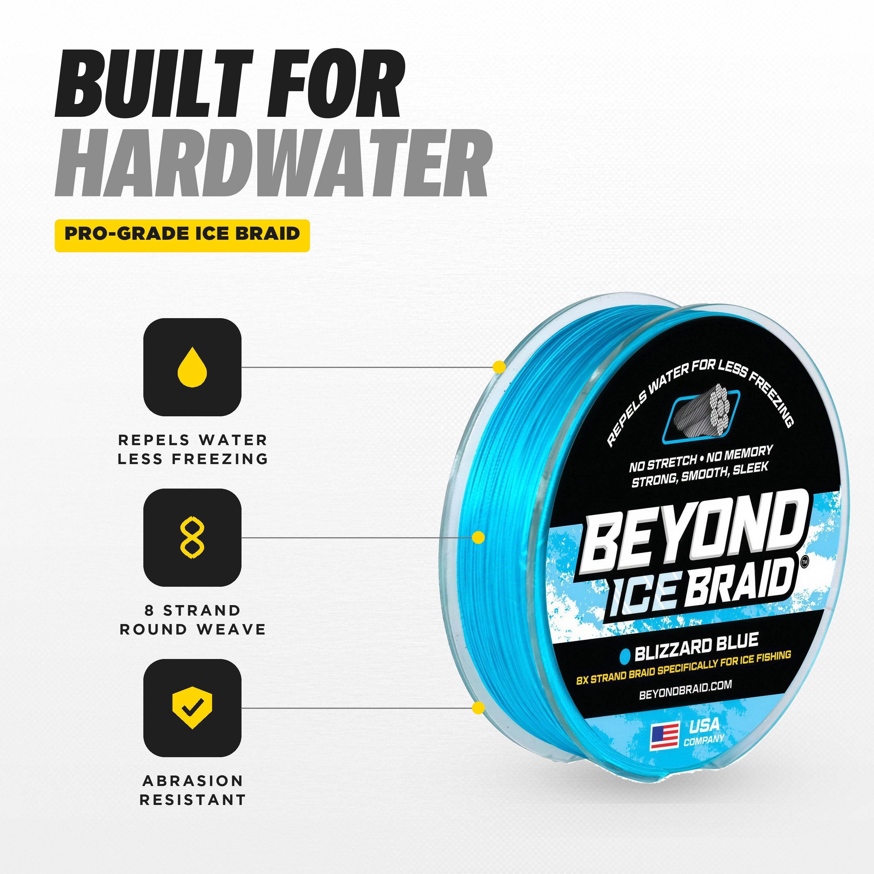 Beyond ICE Braid 100 Yard Spool - Blizzard Blue