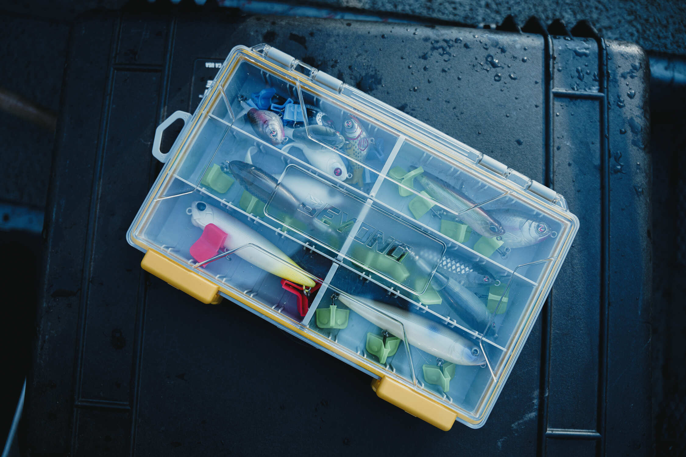 Beyond Fishing DryLock Waterproof Tackle Box, Watertight 3600 & 3700 Tackle Trays with Dual-Latch Seal, Adjustable Removable Dividers & Anti-Rust Desiccant, Lure & Terminal Tackle Organizer