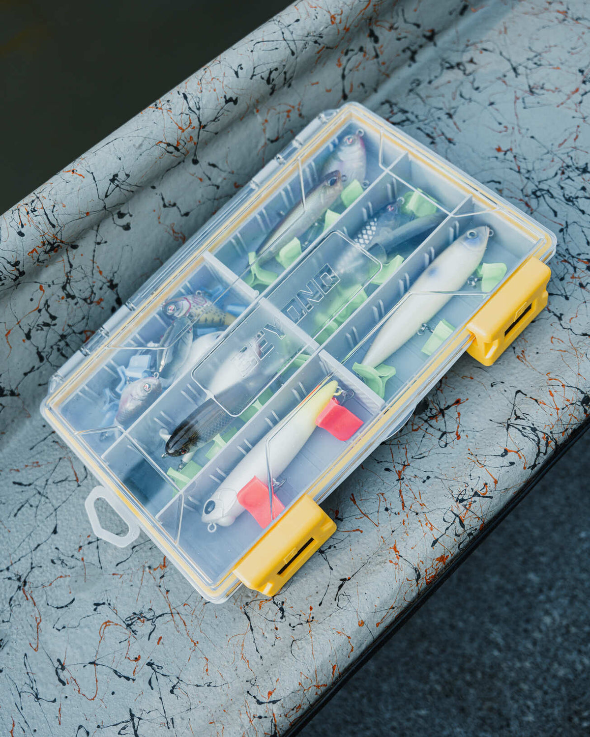 Beyond Fishing DryLock Waterproof Tackle Box, Watertight 3600 &amp; 3700 Tackle Trays with Dual-Latch Seal, Adjustable Removable Dividers &amp; Anti-Rust Desiccant, Lure &amp; Terminal Tackle Organizer