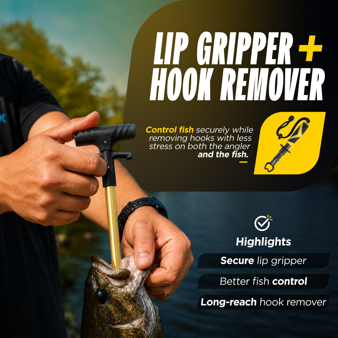 Beyond Braid Fishing 5-Piece Fishing Tool Kit - Pliers, Fillet Knife, Hook Remover, Lip Gripper, and Braid Scissors