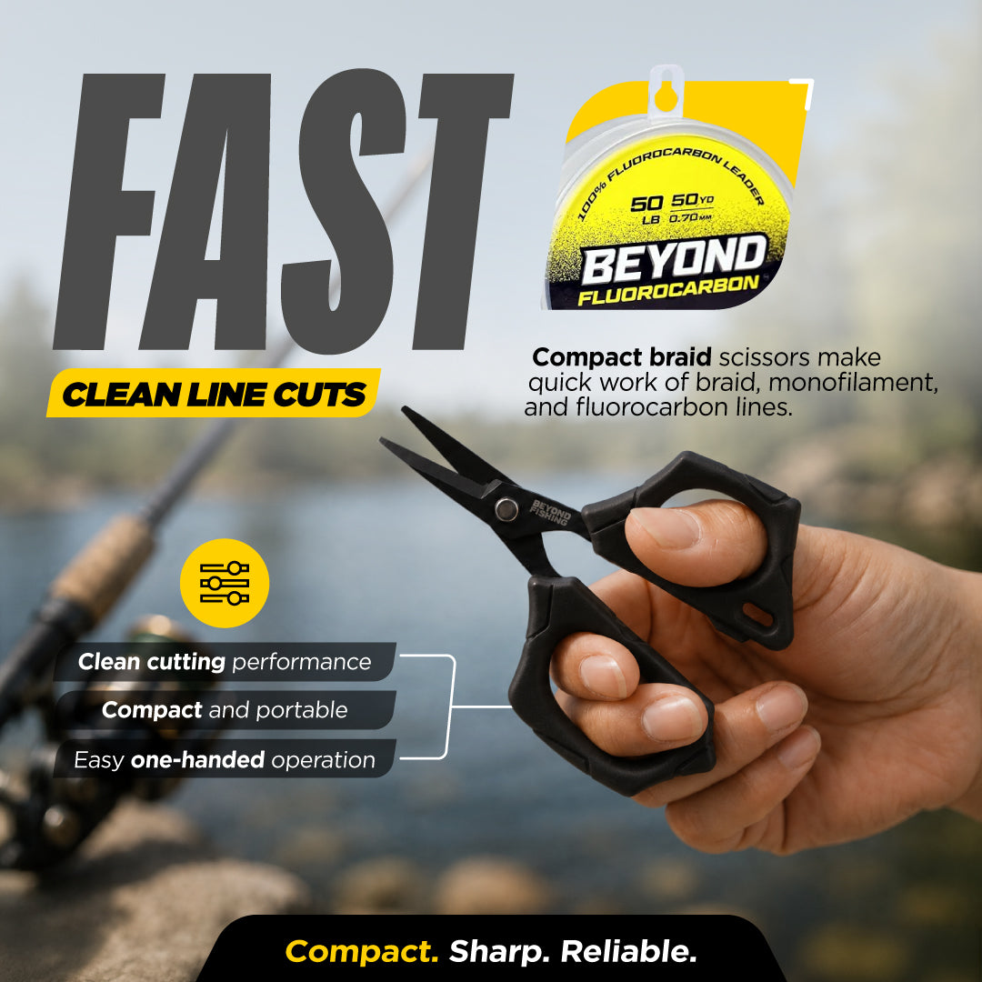 Beyond Braid Fishing 5-Piece Fishing Tool Kit - Pliers, Fillet Knife, Hook Remover, Lip Gripper, and Braid Scissors