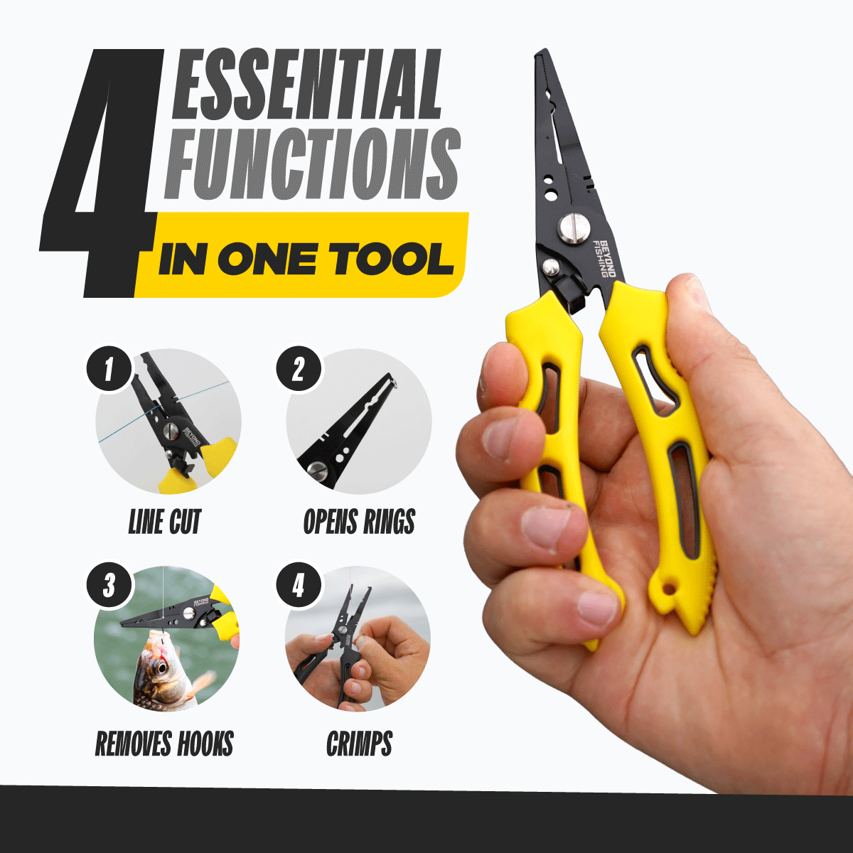 QuickRig Multifunction Fishing Pliers - Black