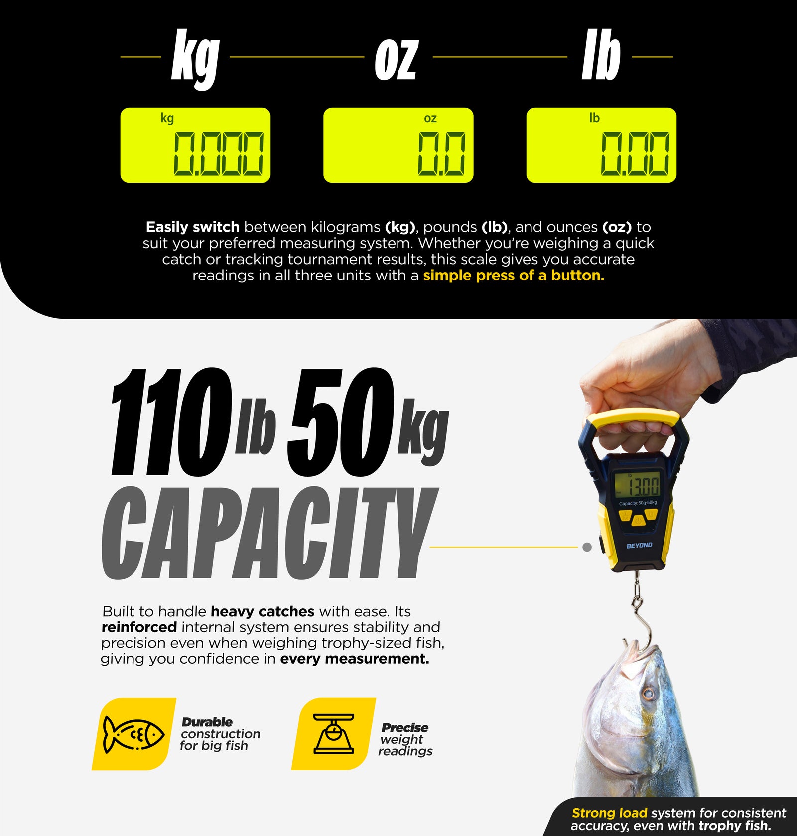 Beyond Fishing Digital Scale with Tape Measure