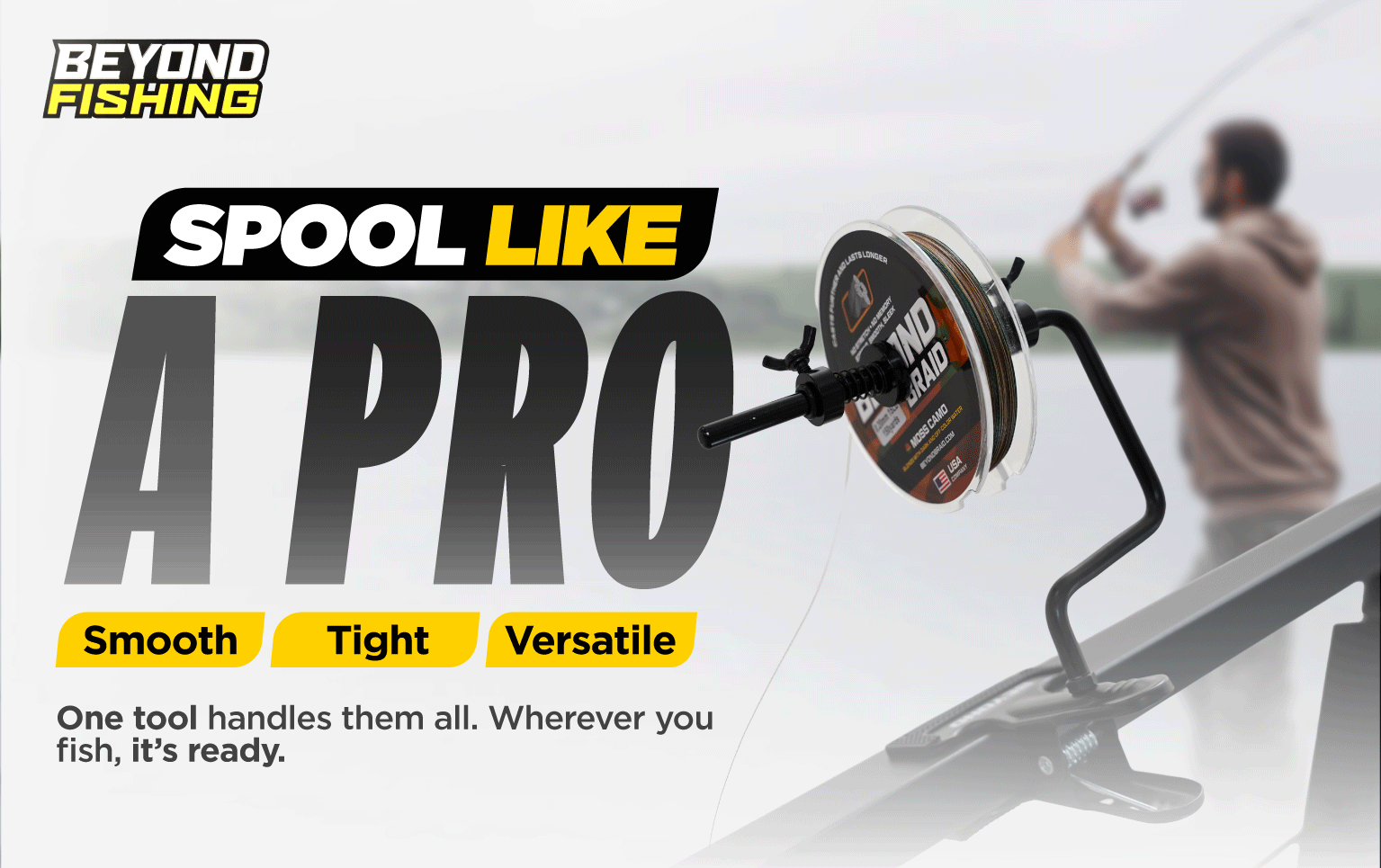 fishing buddy line spooler Beyond Braid EZ Quick release reel system Grip Length:3.90