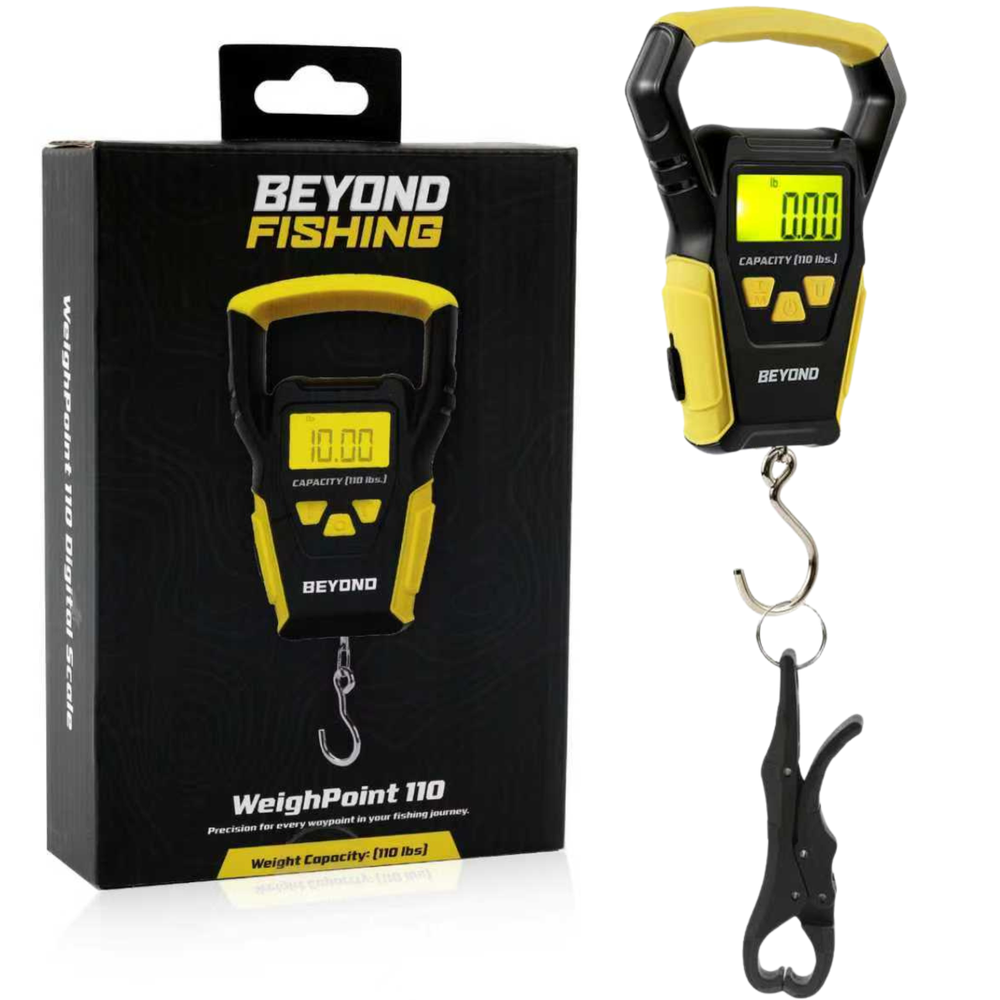 Beyond Fishing Digital Scale with Built-In Tape Measure – Weighs Up to 110lbs