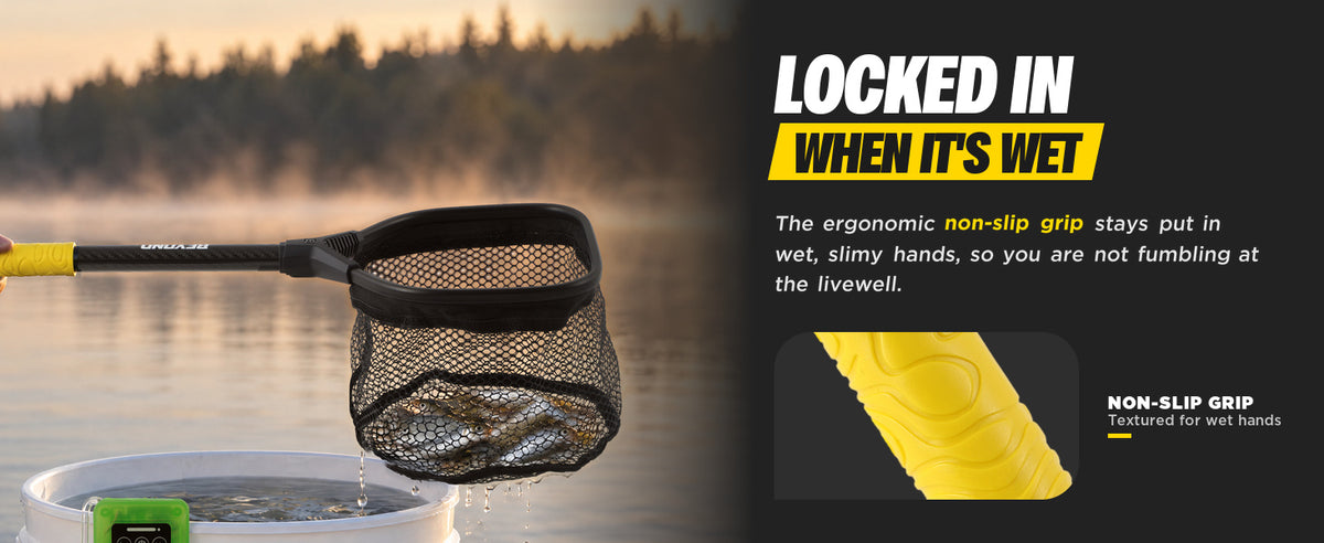 Beyond Fishing Carbon Fiber Bait Net, Speed Scoop Minnow Dip Net, Livewell