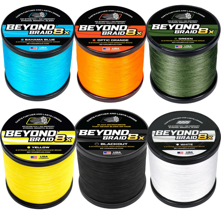8 Strand No Fade Braided Fishing Line Series - Super Sleek & Smooth Braided Fishing Line - High Performance Fishing Line For Saltwater & Freshwater