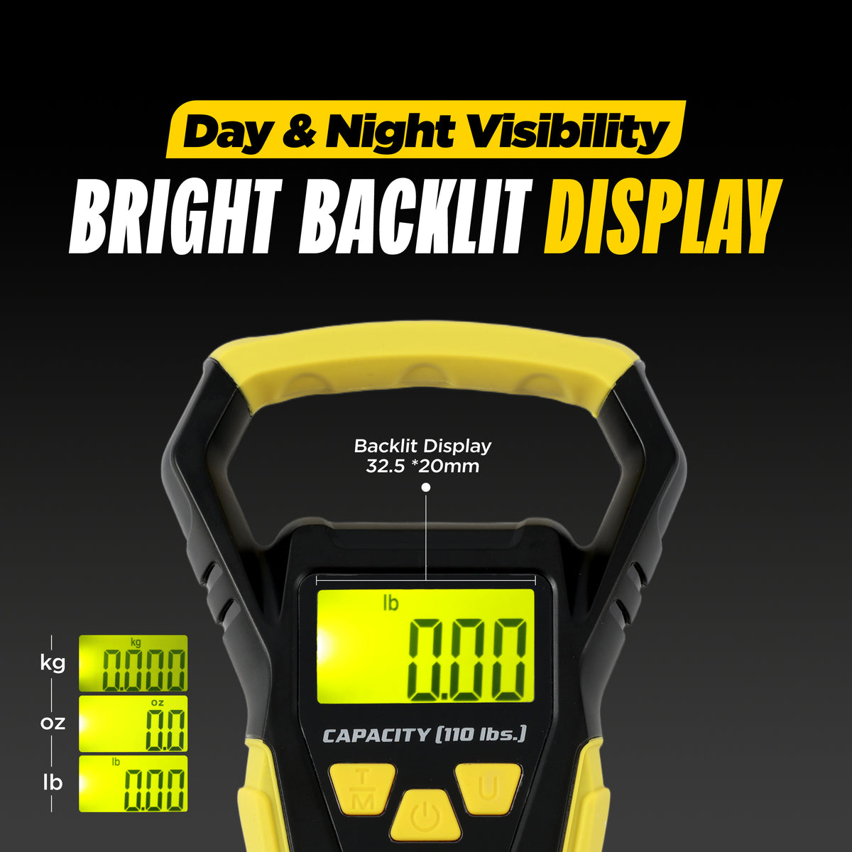 Beyond Fishing Digital Scale with Built-In Tape Measure – Weighs Up to 110lbs