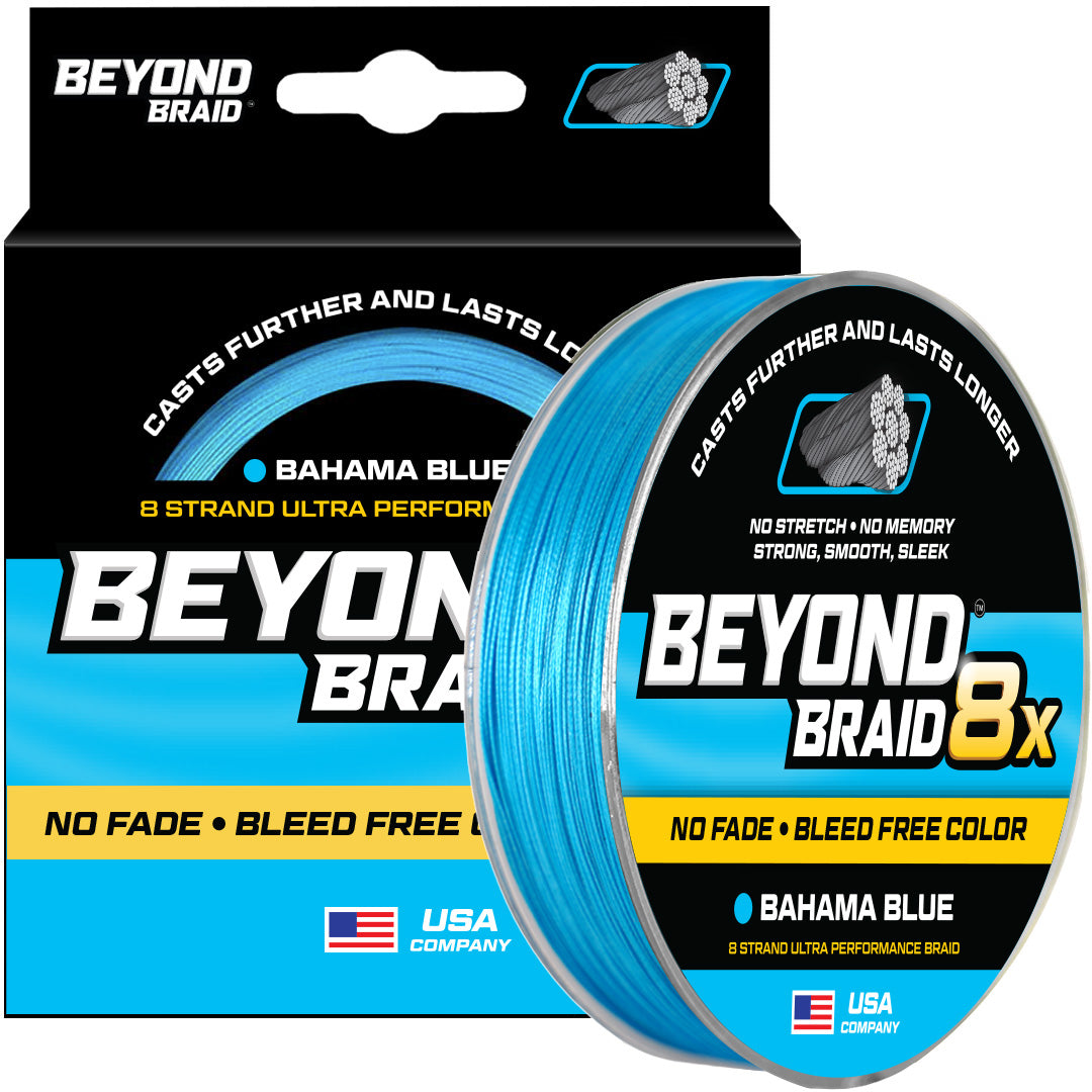 beyond braid braided fishing line White 8X- No Fade- Ultra Performance 8 Strand The Beyond Braid 8X Ultra Performance 8 Beyond Braid Braided Fishing Line