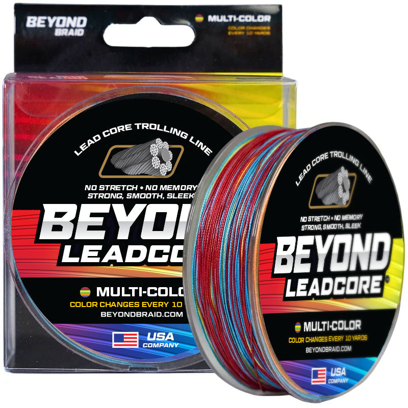 WHOLESALE Lead Core Trolling Braid - Multicolor Changes Every 10 Yards