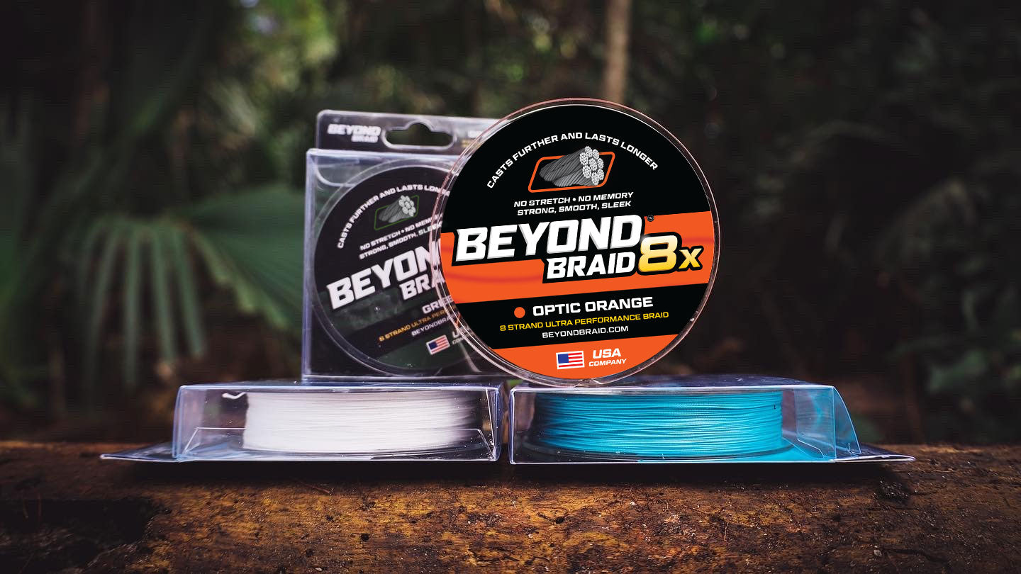 Beyond Braid Braided Fishing Line - Abrasion Resistant - No Stretch - Super  Strong - Thin Diameter SuperLine- Camo - 4 Strand & 8 Strand Braided Line
