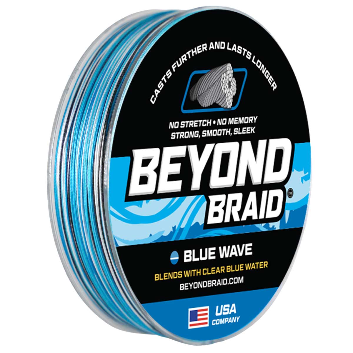1000 yards braided fishing line Blue Wave 300-2000 Yard Spools 500 Yards / 30lb