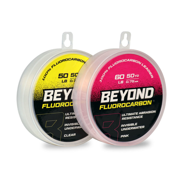 Beyond Fluorocarbon Leader Material 50YD - Pink Or Clear - Beyond Braid