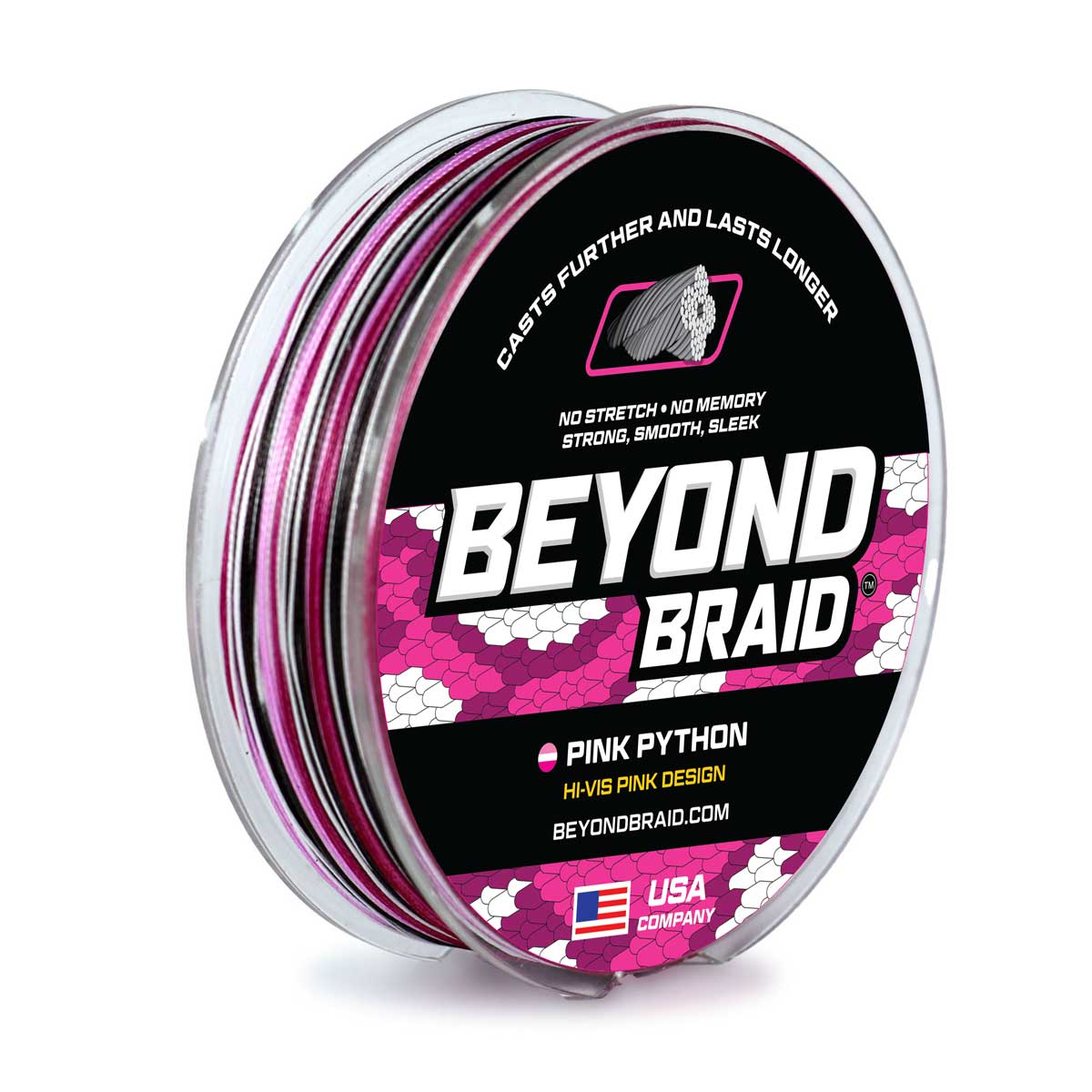 Pink Python Hi-Vis Braid 300 Yards / 20LB Pink Python Hi-Vis Braid 300 Yards / 20LB