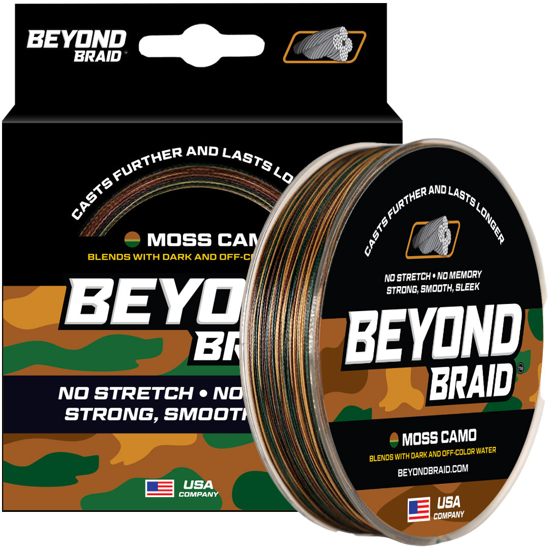 Beyond Braid Braided Fishing Line - Moss Camo - 300 Yards - 15 lb.