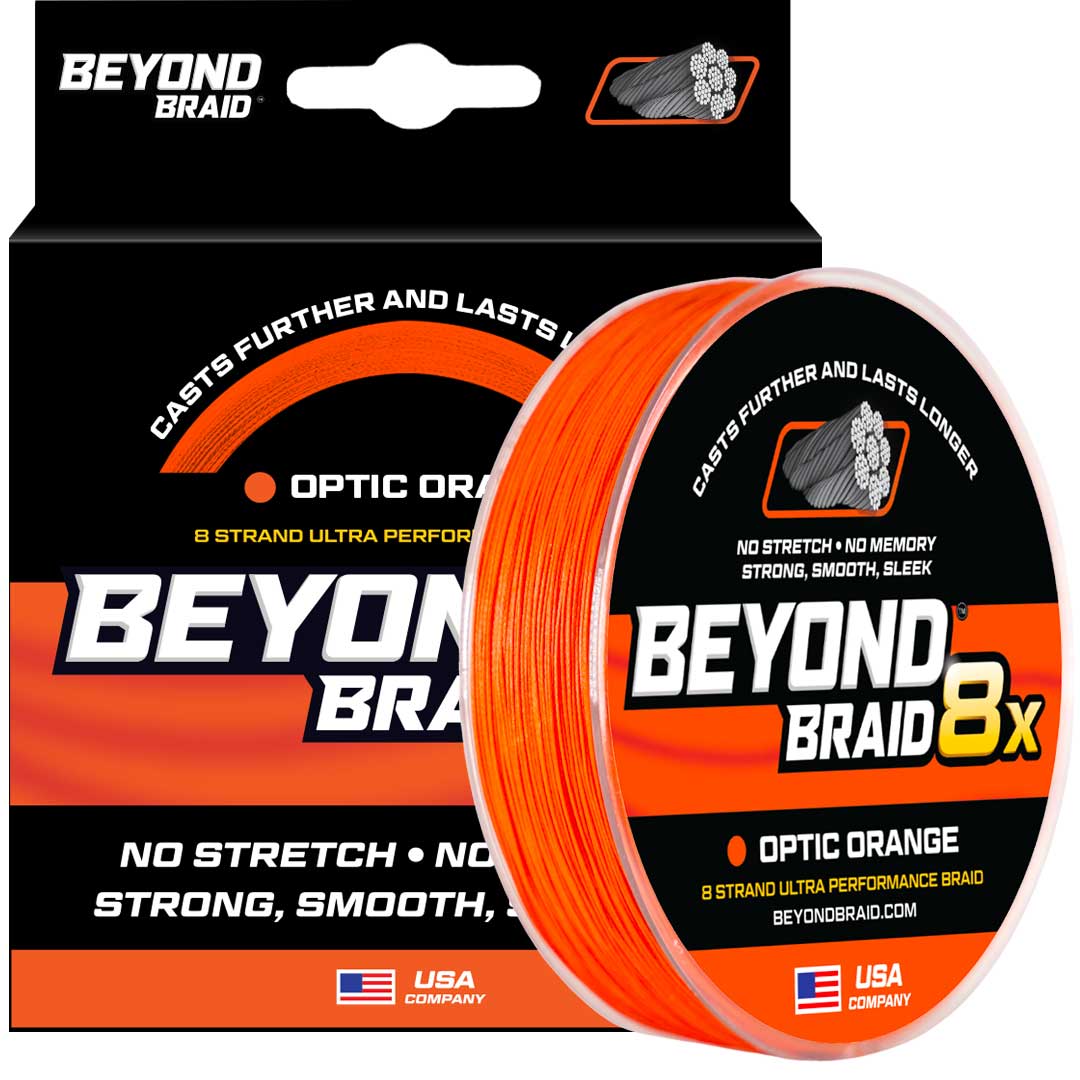 Optic Orange 8X- Ultra Performance 8 Strand - Beyond Braid