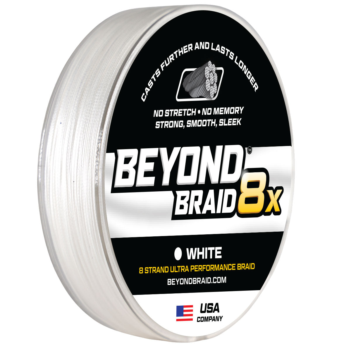 x8 braided fishing line White 8X- Ultra Performance 8 Strand 500 Yards / 30lb